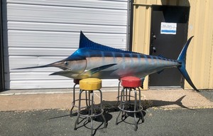 lot 224 image: HUGE Genuine 8-Foot Blue Marlin Taxidermy Mount
