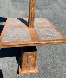 lot 226 image: Vintage Mid Century RANCH OAK Floor Lamp by A. Brandt