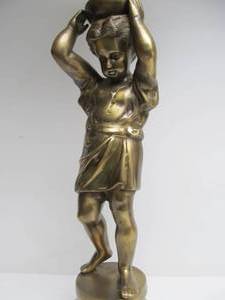lot 173 image: Large Figural Brass Floor Sculpture 38