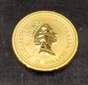 1898 $25 AUSTRALIA GOLD NUGGET � OZ .9999 FINE GOLD