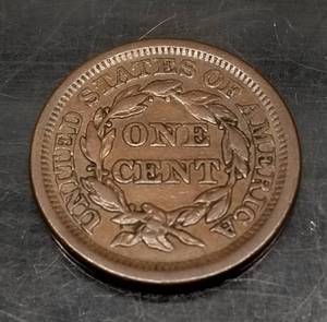 1853 US BRAIDED HAIR LARGE CENT