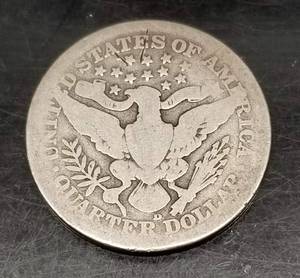 1916-D US BARBER QUARTER LAST YEAR OF SERIES COIN