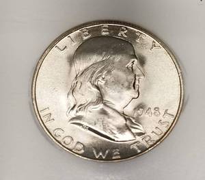 1948-D FRANKLIN HALF DOLLAR MS65 NICE SHARP COIN