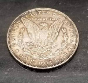 1889 MORGAN SILVER DOLLAR AU