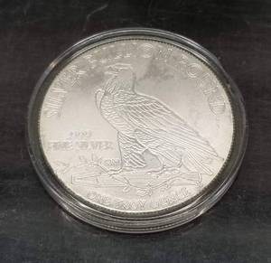 1 TROY OZ .999 FINE SILVER INCUSE INDIAN IN AIRTITE