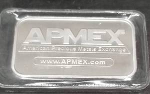 1 TROY OZ .999 FINE SILVER BAR APMEX SEALED