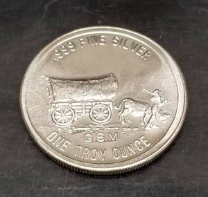 1 TROY OZ .999 FINE SILVER GOLDEN STATE MINT PROSPECTOR