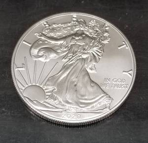 2020 AMERICAN SILVER EAGLE 1 TROY OZ .999 FINE SILVER DOLLAR