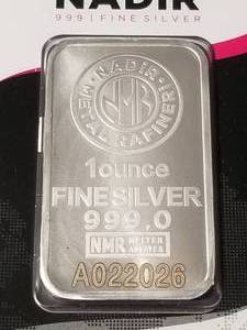 1 TROY OZ .999 FINE SILVER BAR NDIR METALS SEALED IN CARD
