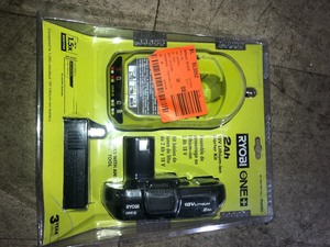 RYOBI ONE 18V Lithium-Ion 2.0 Ah Compact Battery and Charger Starter Kit