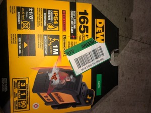 DEWALT 165 ft. Red Self-Leveling Cross-Line Laser Level with (3) AA Batteries & Case
