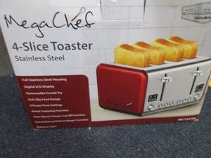 MegaChef 4-Slice Wide-Slot Toaster ...
