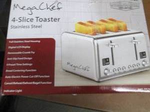 MegaChef 4-Slice Wide-Slot Toaster ...