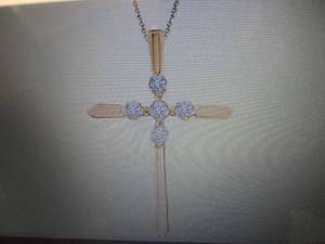 10K Gold Diamond-Accent Cross Penda...