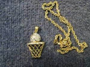 18K Gold Over Stainless Steel CZ Ba...