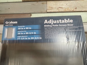 lot 13 image: Grisham Adjustable Sliding Patio Screen Door