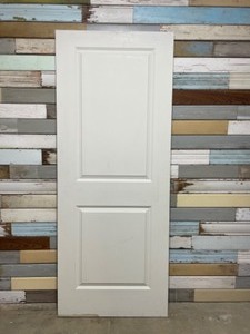 lot 60 image: White 2 Panel Hollow Core Door