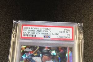 2019 Topps Chrome Sapphire Willians Astudillo Autograph PSA 10 Rookie Card