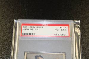 1951 Berk Ross Hank Bauer #1-4 PSA 4