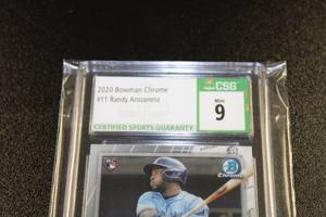 2020 Bowman Chrome Randy Arozarena #11 CSG 9 Rookie Card