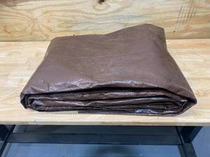 lot 31 image: EVERBILT 16 ft. x 20 ft. BrownSilver Heavy Duty Tarp