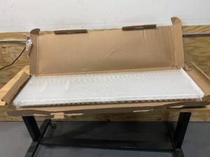 lot 99 image: LITHONIA LIGHTING SB 4 32 120 14 GESB 4 ft. Fluorescent Wraparound Lens Ceiling Fixture