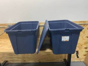 lot 117 image: HDX Lot of 2- 30 Gal. Storage Totes