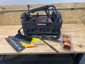 lot 119 image: HUSKY Tool Bag with Miscellaneous Tools