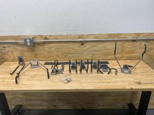 lot 87 image: RUBBERMAID FASTTRACK Rail with Various Hooks