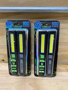 lot 103 image: LITEZ ALL Lot of 2- 100 Lumens Task LightBuilt-in Magnetic Clip (2 per package)