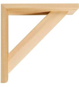 lot 107 image: WADDELL Lot of 5- SHELF SUPPORT BRACKETS, WOOD, NATURAL, 9 H X 9 L