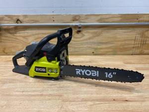 lot 15 image: RYOBI 16 in. 37cc 2-Cycle Gas Chainsaw