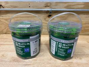 lot 44 image: METABO HPT Lot of 2-  8 x 2-12-in Wood To Wood Deck Screws (800-Count each)