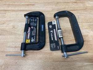 lot 47 image: POWERBUILT Lot of 2-  6 C-Clamps