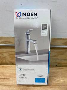 lot 7 image: MOEN Genta Single Hole Single-Handle Bathroom Faucet in Chrome