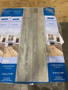 lot 19 image: SARATOGA COLLECTION Lot of 55 Boxes of- 100% Waterproof Luxury Vinyl Plank Flooring in Matcha (1,300 sq. ft.)