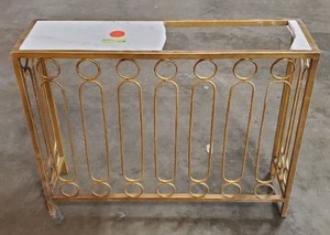 28.3 in. Brass Coffee Table (Damaged)