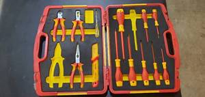 14 Piece Insulated Electrical Hand Tool Set (Missing pliers)