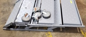 Folding Master Busing Cart, 3-Shelf Grey 550 lb. Cap with 5 in. Swivel Caster (For partsrepair)