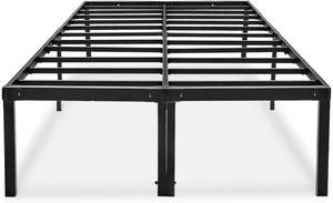 HAAGEEP 18 Inch Full Bed Frame, Black, HYB-001F.