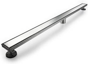 Neodrain 72-Inch Linear Shower Drain With 2-in-1 Flat & Tile insert Cover,Brushed 304 Stainless Steel Rectangle Shower Floor Drain,Floor Shower Drain With Hair Strainer.