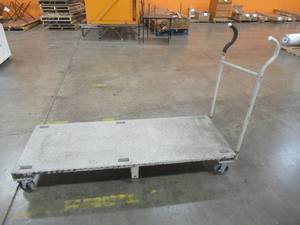 Roughneck 30480 2200 lbs Flatbed Cart - 72 x 27 inch - Used in Retail WarehouseStore. Crossbar is loose - needs to be rewelded.