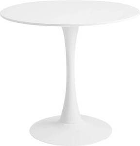 31.5 Round Table, Sturdy dcor Table with a Combination of Iron Frame and 0.7 Thickness MDF top White Round Table (May be damaged)