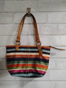 lot 127 image: Coach Striped Handbag