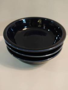lot 184 image: Three Fiesta Navy Blue Bowls