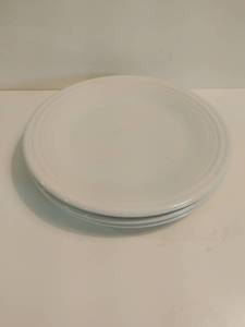 lot 186 image: Three Fiesta White Dinner Plates