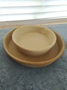lot 31 image: Two Round The Pampered Chef Baking Stoneware