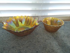 lot 52 image: Marigold Carnival Glass