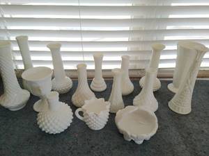 lot 59 image: Collection Of Milk glass