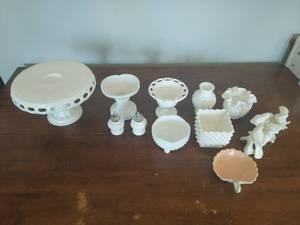 lot 79 image: Milk Glass  Lot